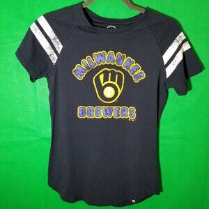 Milwaukee Brewers '47 Short Sleeve Women Small Bernie Barrel Man Hank